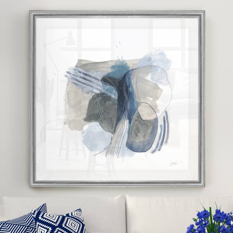 Stone Ellipses I -Black Framed Print