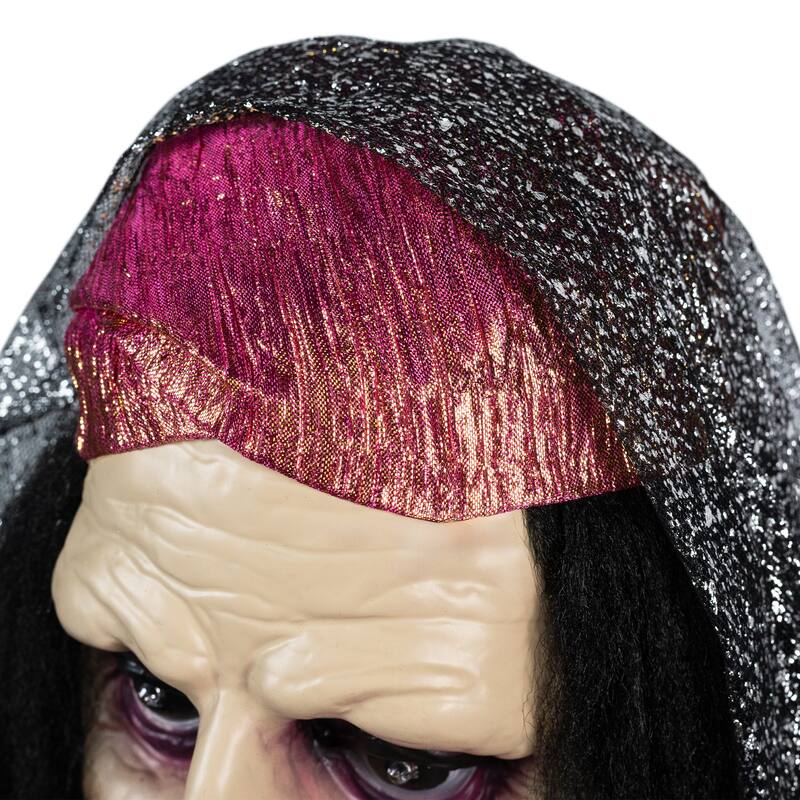 Lighted and Animated Fortune Teller Halloween Decoration - 20" - Multicolor Lights