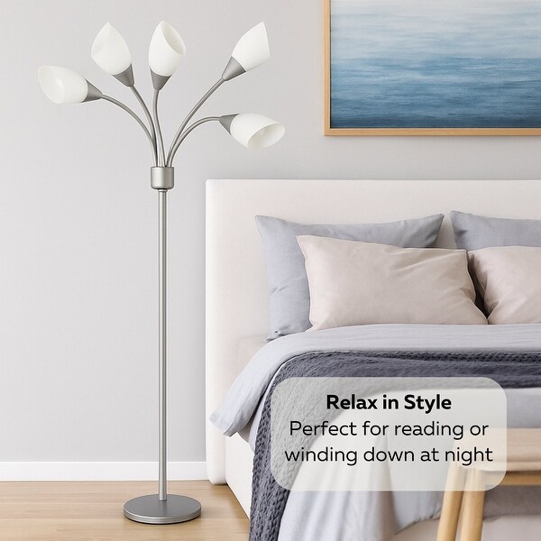 Medusa 5 Light Floor Lamp Standing Lamp with Adjustable Acrylic