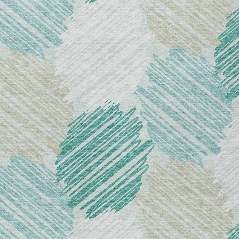 HomeRoots Geometric Transitional Rectangle Outdoor Rug