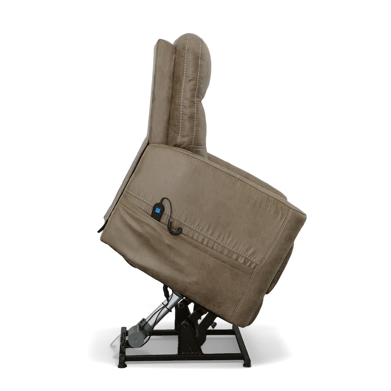 Kenner Sand Power Lift Recliner with Power Headrest & Lumbar by Flexsteel