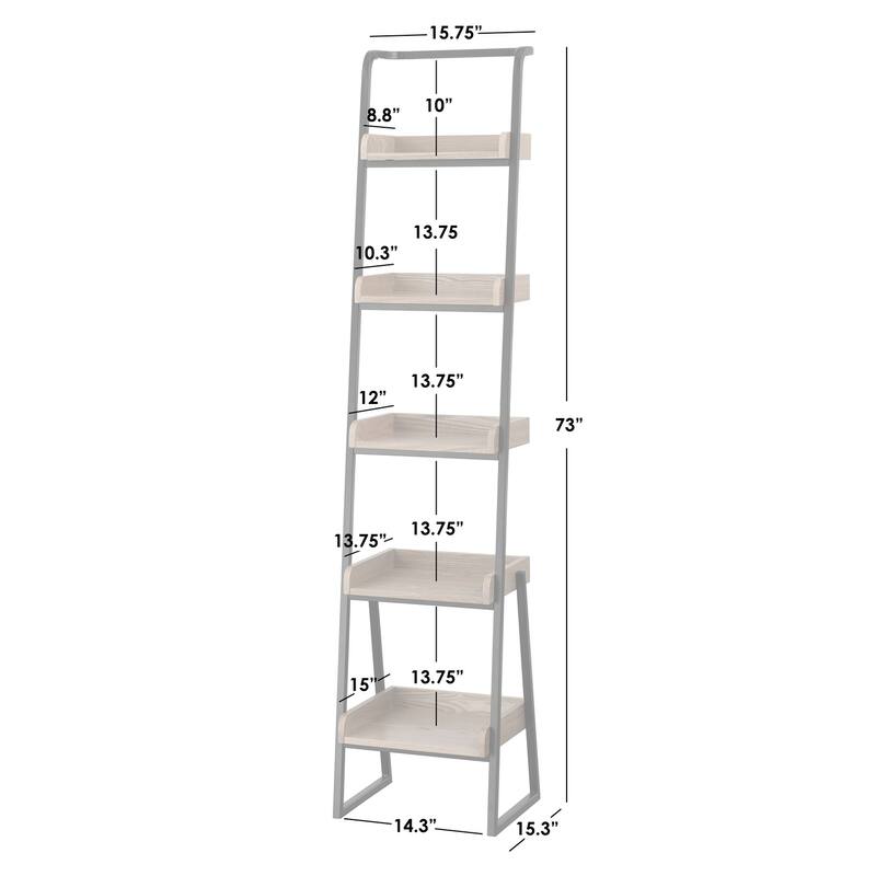Lifestorey Estanier 2-Piece Ladder Desk and Shelf Set