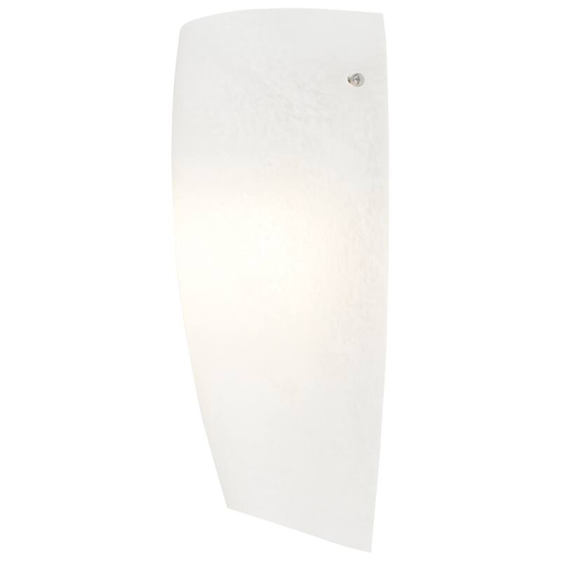 Access Lighting Daphne 1 Light Wall Sconce - Brushed Steel Finish - Alabaster Shade