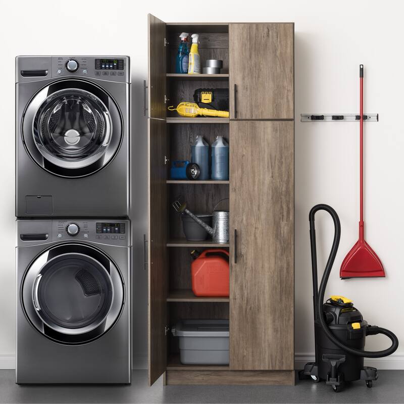 Prepac Elite Tall 2-Door Cabinet with Adjustable Shelves-Functional, Freestanding Garage Storage Cabinet with Doors and Shelves