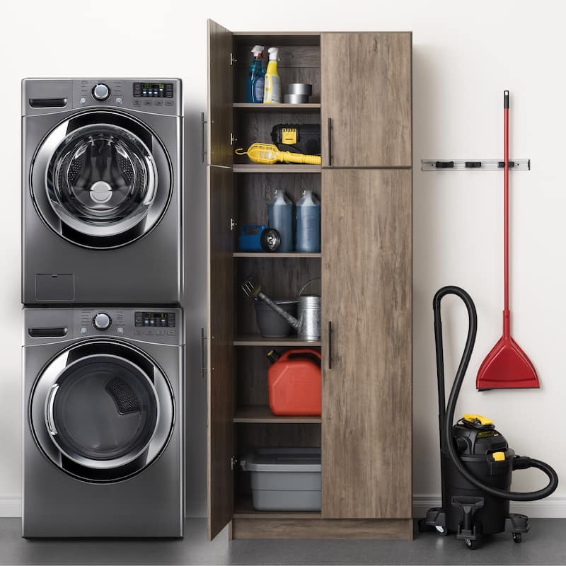 Prepac Elite Wall Cabinet, Garage Cabinet with Storage Shelf, Stackable, Garage Storage Cabinet with Doors and Shelves