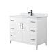 Option White, Black Trim, White Carrara Marble Top