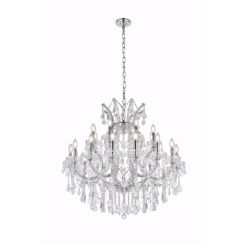 Fleur Illumination Collection Chandelier D:36in H:36in Lt:24 Chrome Finish