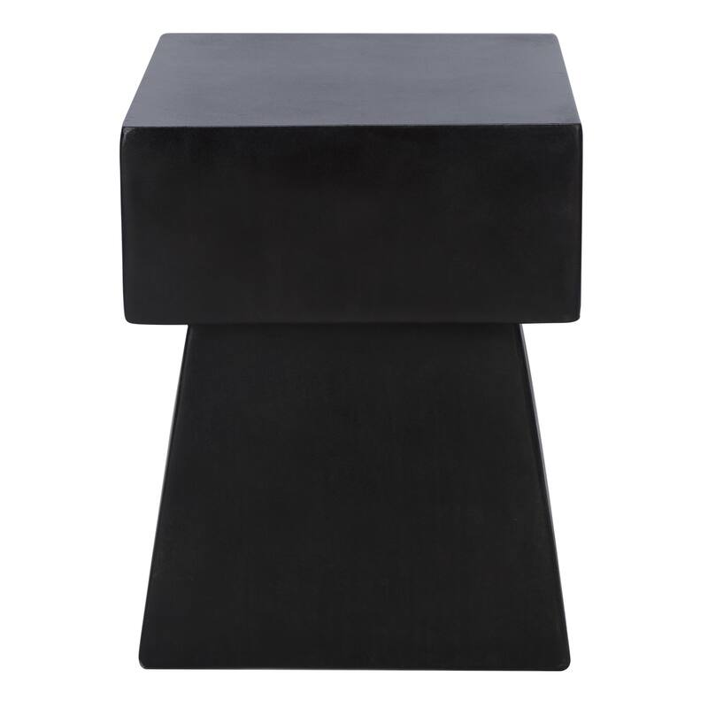 SAFAVIEH Outdoor Rukiye Concrete Indoor/Outdoor Accent Table - 13.7" W x 13.7" L x 18.1" H - 14Wx14Dx18H