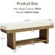 preview thumbnail 2 of 6, 47-Inch Solid Wood Bench with Storage Shelf for Bedroom, Entryway, Mudroomn