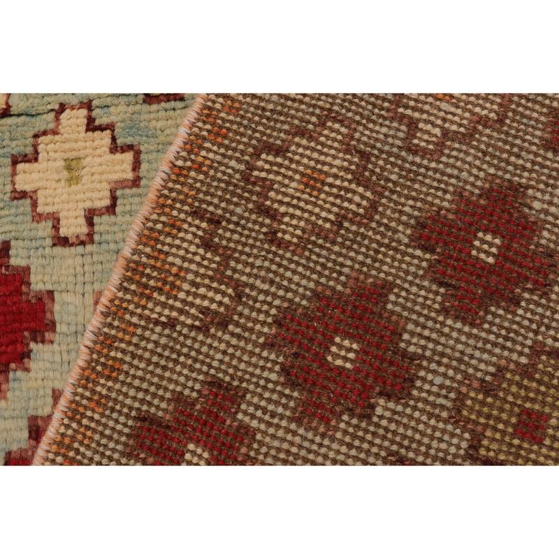Eclectic Balochi Leon Blue/Red Hand Knotted Wool Rug - 4'9'' x 8'0''