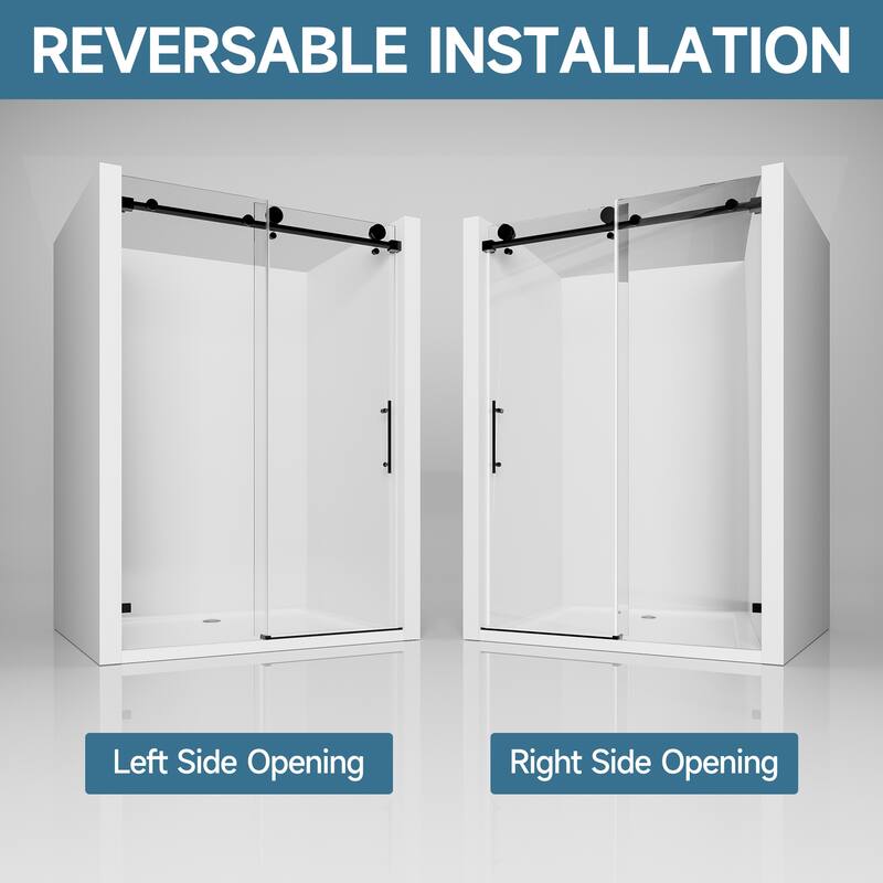 Frameless Single Sliding Soft-Close Shower Door