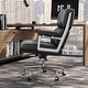 preview thumbnail 9 of 8, Black Mid-Back Executive Office Chair With Aluminum Alloy Frame