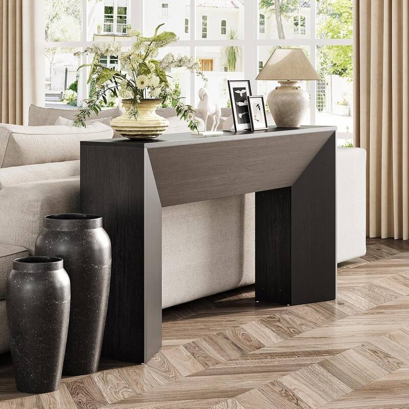 63" Modern Farmhouse Extra Long Console Table for Hallway and Living Room