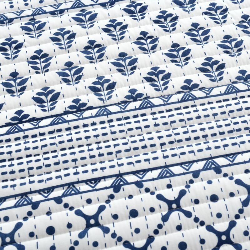Lush Decor Monique Stripe 3 Piece Quilt Set