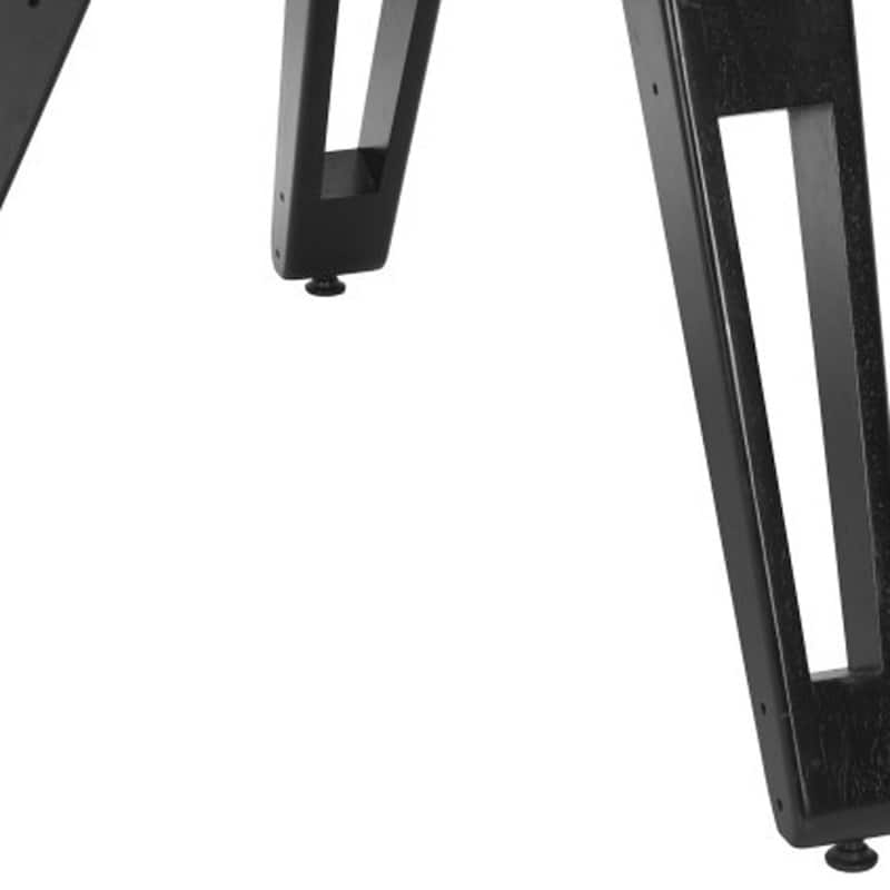 HomeRoots 54" Natural Burl And Black Round Convertible Game Table - 54.00 in. x 30.70 in. x 54.00 in.