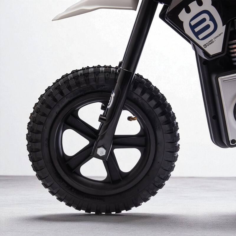 24V Kids Ride On Motocross Motorcycle with 200W Motor, Adjustable Speed, Shock Absorber, LED Lights, Bluetooth Music & Horn