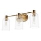 preview thumbnail 2 of 10, Hunter Lochemeade 3-Light Vanity Wall Light, Damp-rated - Bathroom, Laundry - Modern Farmhouse, Contemporary, Industrial