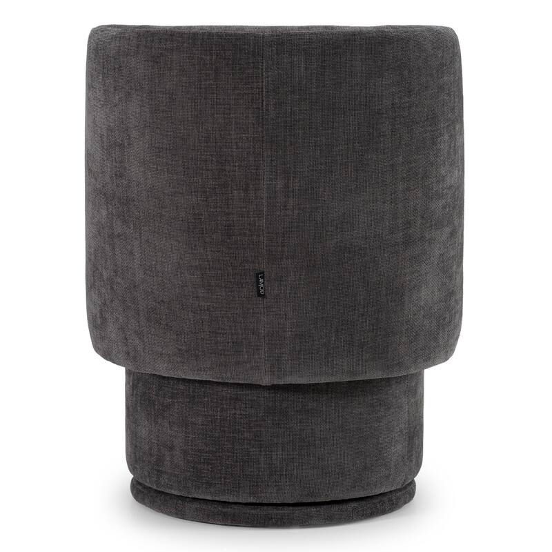 Divani Casa Norris Modern Dark Grey Fabric Swivel Dining Chair