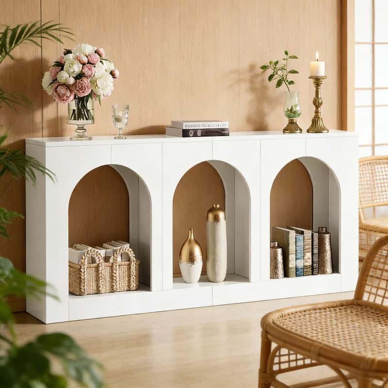 Stylish Arches Side Table, Entryway Table, Stable Console Table