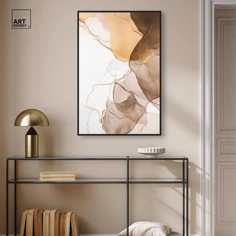 Sepia Silk Streams Canvas by Art Remedy