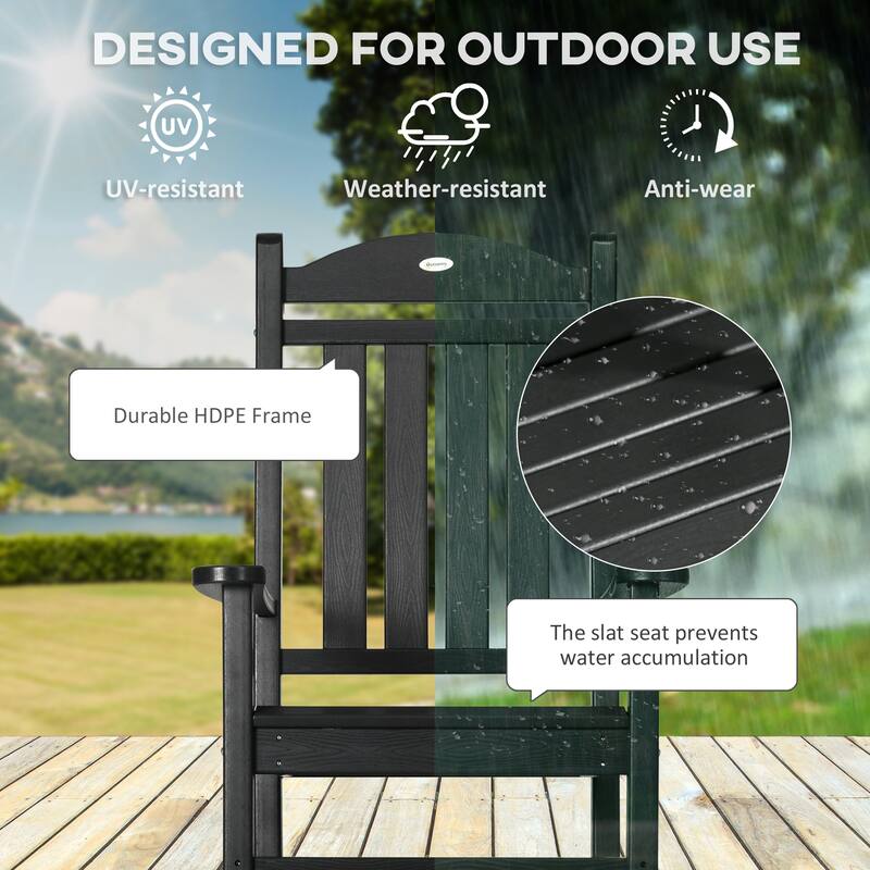 Outsunny Outdoor Rocking Chair (Excluding the table)