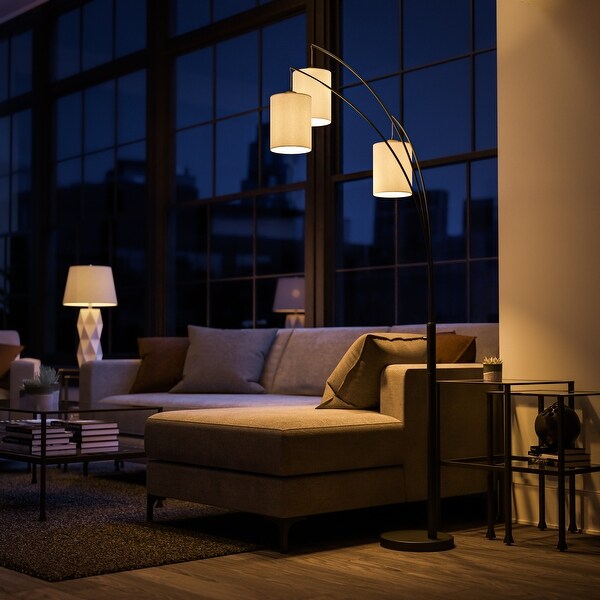 Willow arc black 3 light floor lamp discount