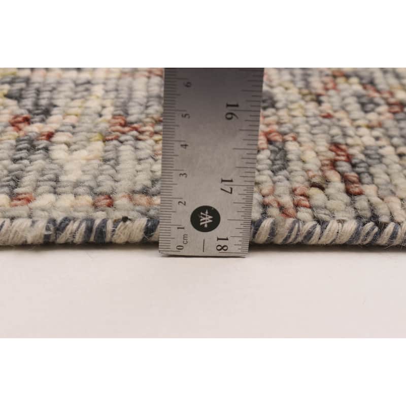 ECARPETGALLERY Hand-knotted Tangier Grey Wool Rug - 5'3 x 7'8