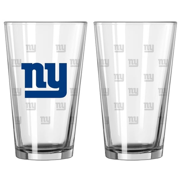 New York Giants Satin Etch Pint Glass Set. Opens flyout.