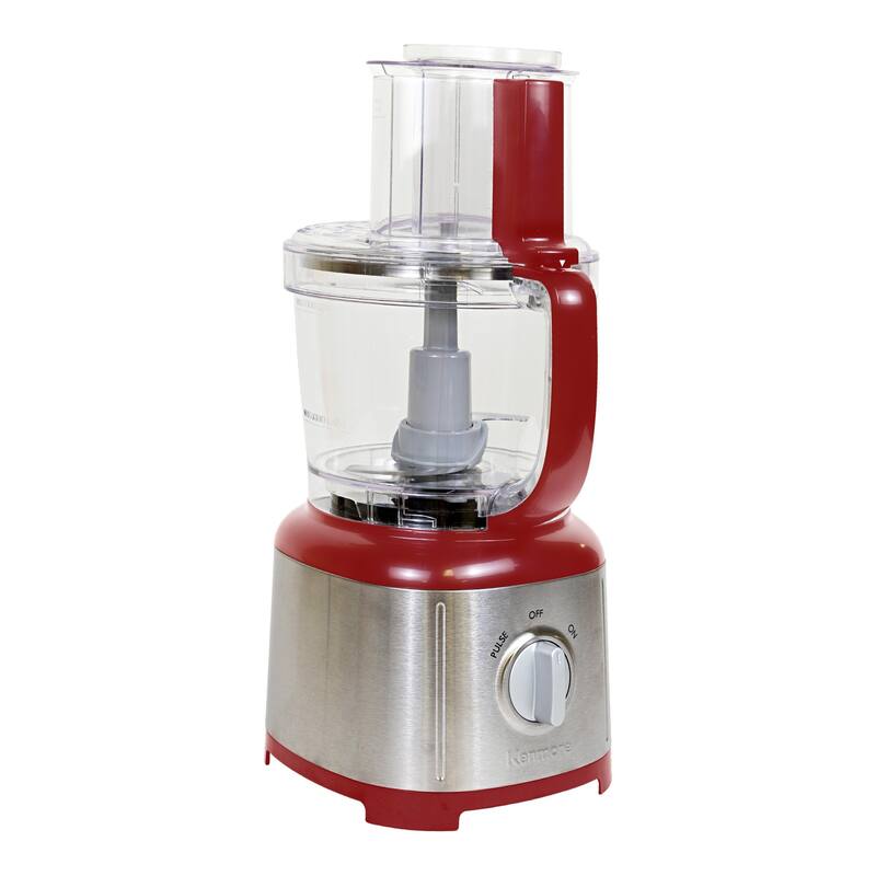 Kenmore 11-Cup Food Processor and Vegetable Chopper, Red & Silver - Red