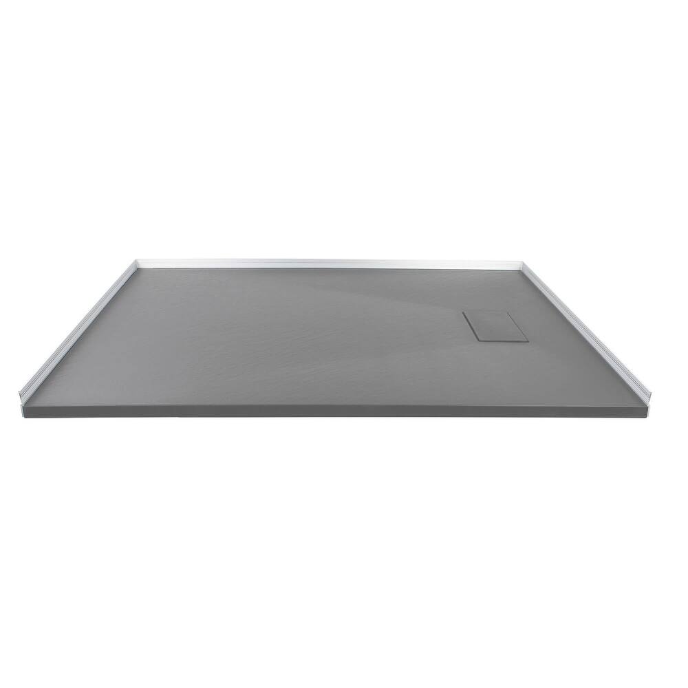 Transolid FZS7236 70-7/8" x 35-1/2" Rectangular Shower Base with Left,