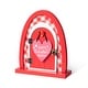 preview thumbnail 7 of 9, Glitzhome 8.5"H Valentine's Door-Shaped Photo Frame Table Decor
