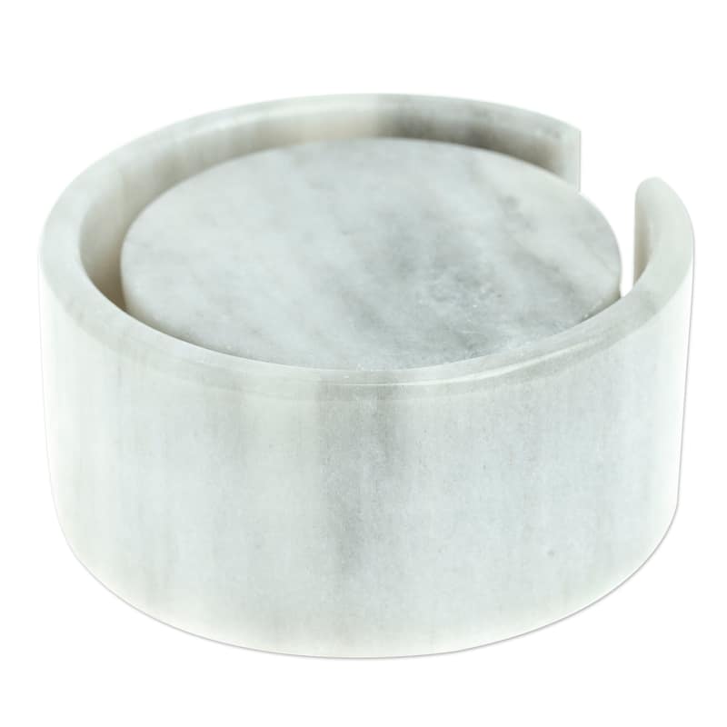 Novica Handmade Modern Marble Marble Coasters (Set Of 5)