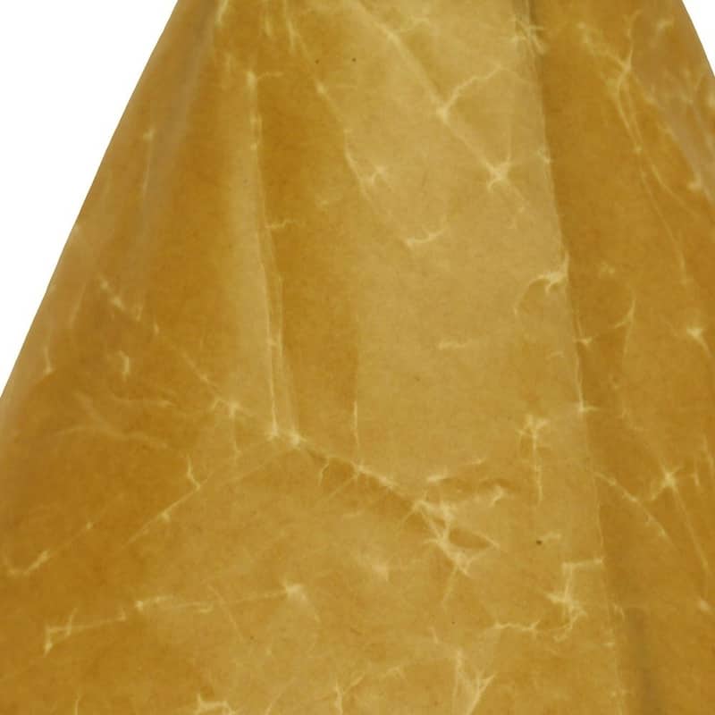 18" Brown Slanted Empire Crinkle Oil Paper Lampshade - 18"x18''x10''