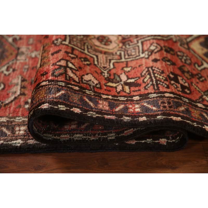 Vegetable Dye Gharajeh Persian Vintage Runner Rug Handmade Wool Carpet - 2'3"x 10'3"