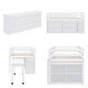 preview thumbnail 5 of 17, Twin Size Loft Bed with Retractable Writing Desk