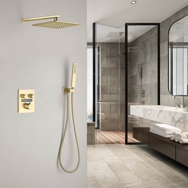 Digital Thermostatic Square Rain Shower System with SILICONE