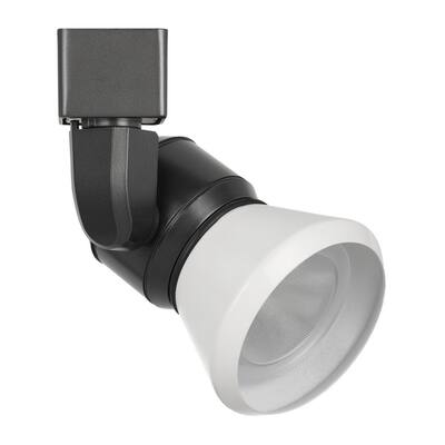10W Integrated LED Metal Track Fixture with Cone Head, Black and White
