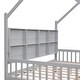 preview thumbnail 21 of 20, Kids' Wooden House Bed with 2 Drawers and Storage Shelf