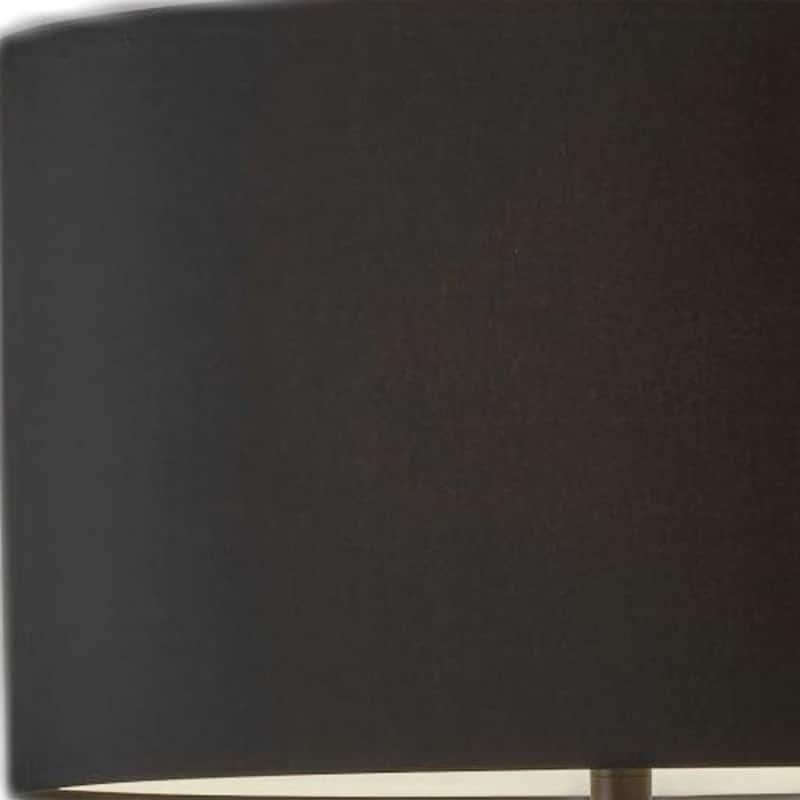 62-Inch Tall Modern Black Tripod Floor Lamp with Fabric Drum Shade and Metal Stand for Living Room - 61.5”H x 21”W x 21”D