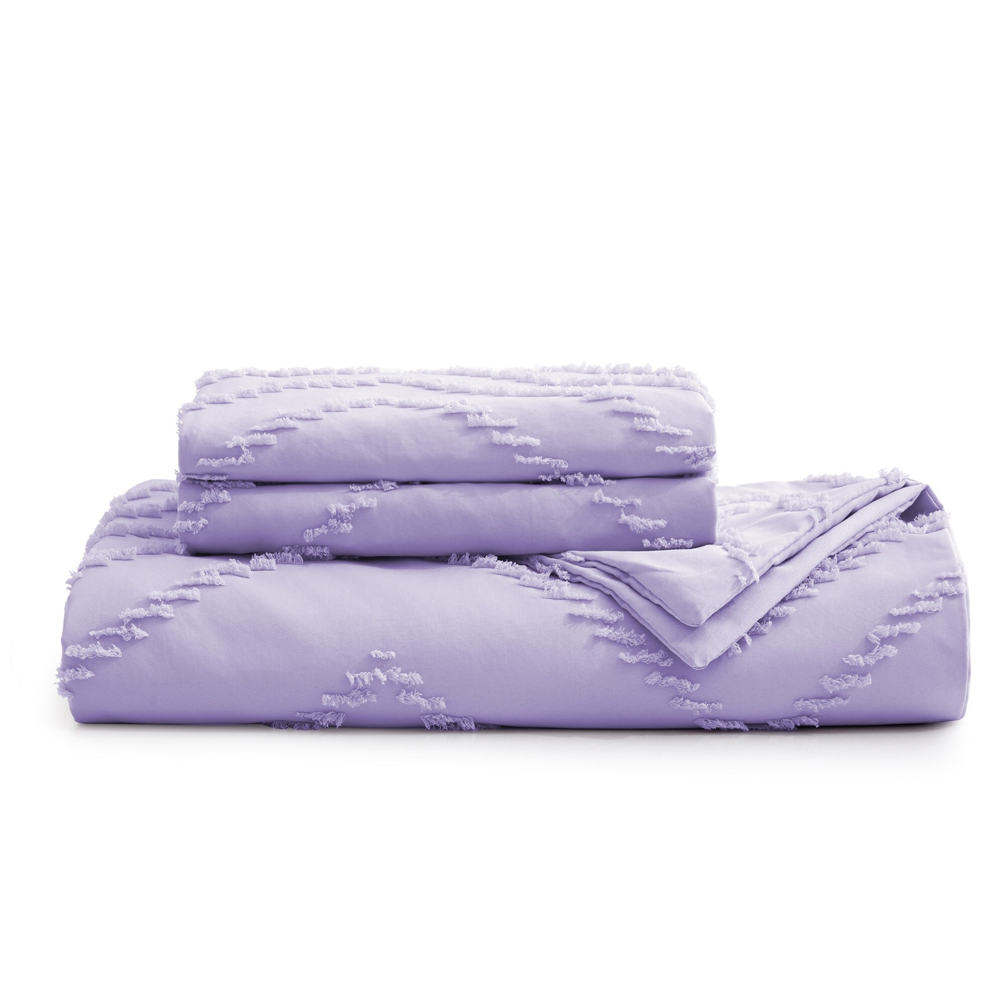 Tufted Clipped Jacquard Geometric Oversized Duvet Cover & - Picture 121 of 127