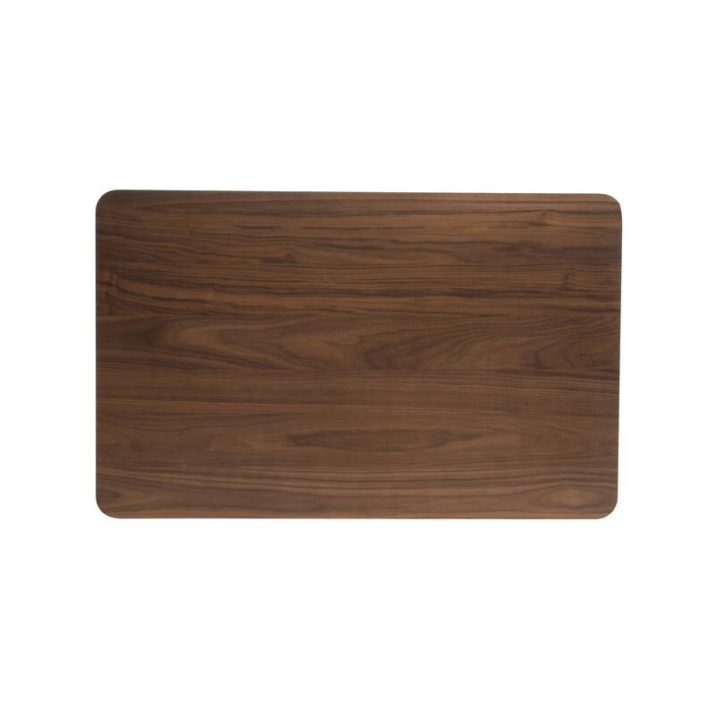 Mid-Century Modern Style Dining Table Solid Wood Legs, Walnut