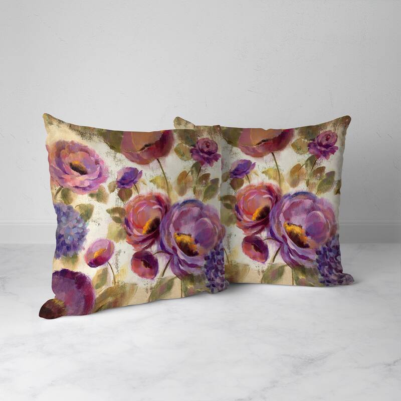 Laural Home Precious Purples and Blues II Indoor Decorative Pillow