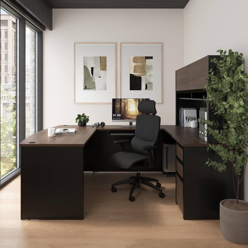 Bestar Connexion U-shaped Workstation Desk Kit