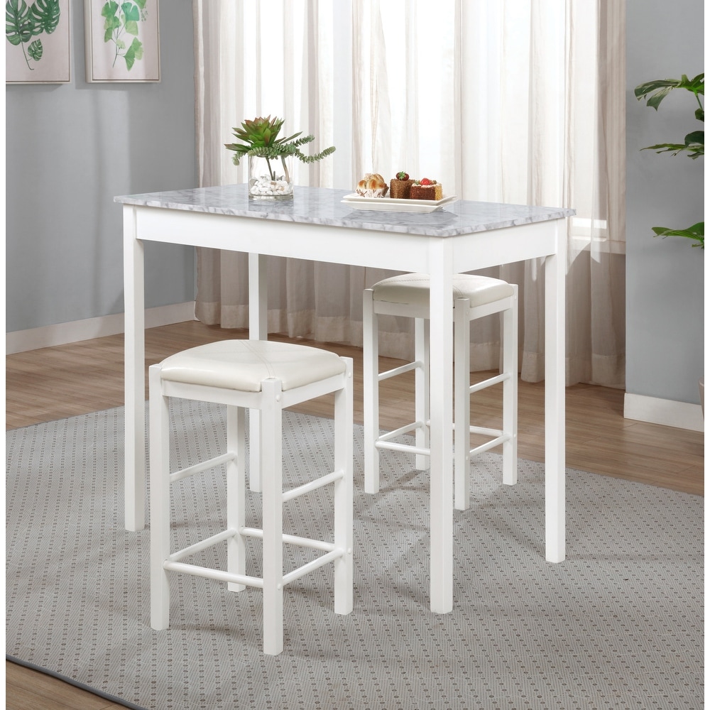 White 3 deals piece dining set