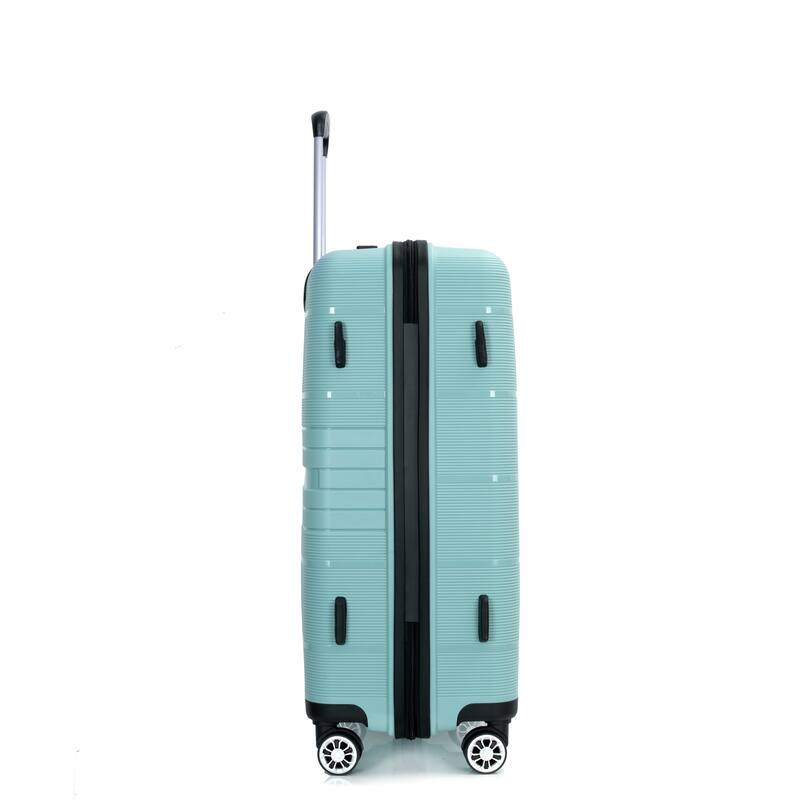 3-Piece, Hard-shell Luggage, Lightweight Luggage with TSA Lock and 2 Swivel Wheels, for Boarding Travel, Light Green