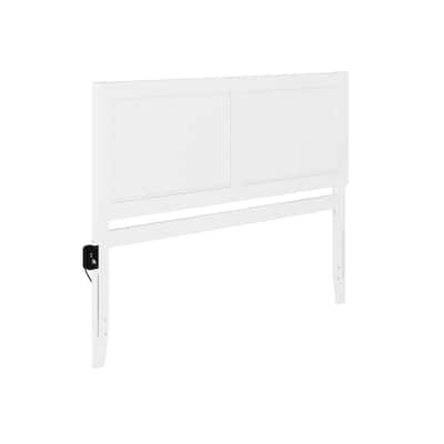 Rustic Solid Wood Farmhouse Queen Headboard in White with Timeless Country Charm and Sturdy Construction