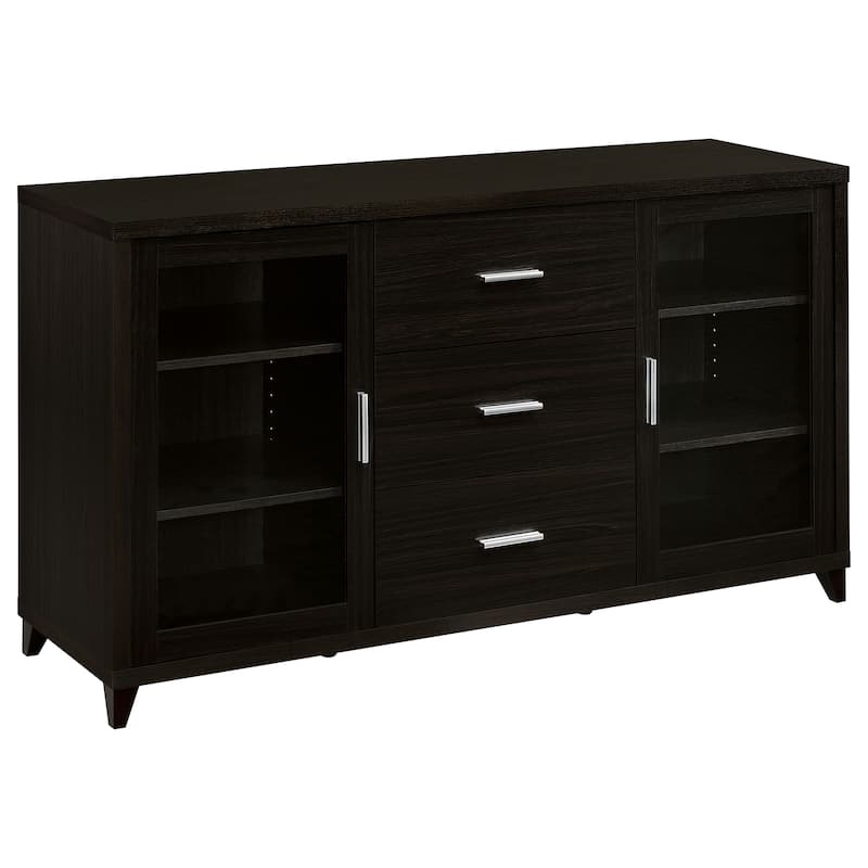 Lewes Cappuccino 2-door TV Stand with Adjustable Shelves - Cappuccino