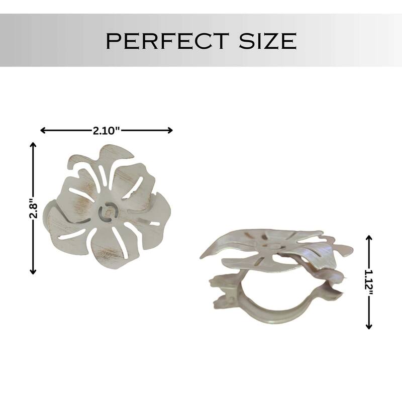 Evideco Metal Clip Big Size Poppy Set of 2 - 2.10"L x 2.8"W x 1.12"D