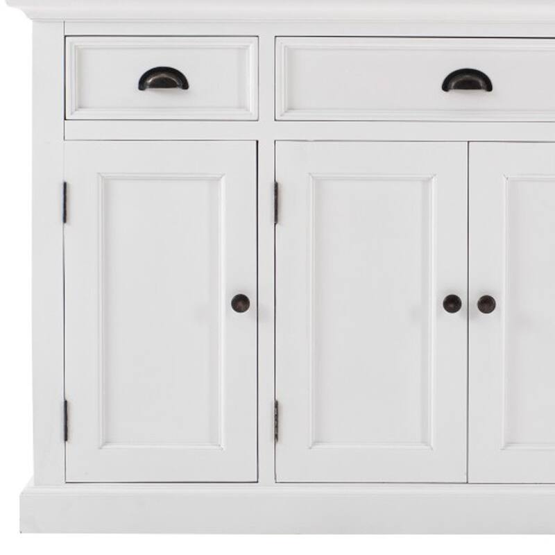 HomeRoots Large Modern Farmhouse White Cabinet - 57.09' X '33.46' X '19.69