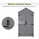 preview thumbnail 9 of 18, Outdoor Wood Lean-to Storage Shed Tool Organizer 3-tier Shelves - 5.8ft x 3ft